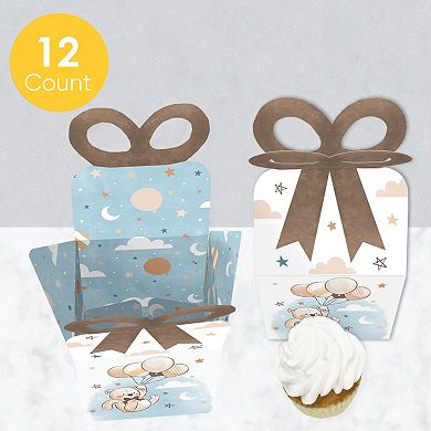 Big Dot of Happiness We Can Bearly Wait - Square Favor Gift Boxes - Teddy Bear