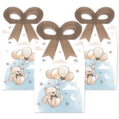 Big Dot of Happiness We Can Bearly Wait - Square Favor Gift Boxes - Teddy Bear