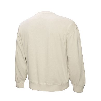 Women's Mitchell & Ness Cream Boston Celtics Oversprayed Pullover Sweatshirt