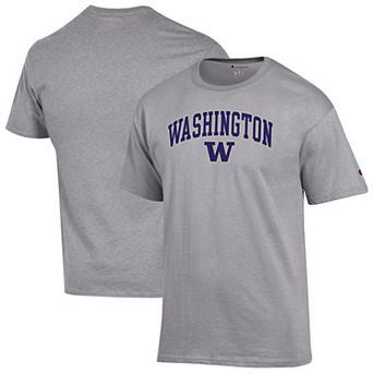 Men's Champion® Heather Gray Washington Huskies Arch Over Logo T-Shirt