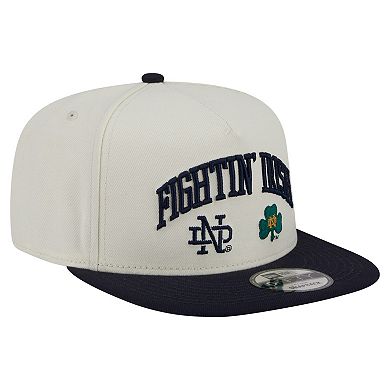 Men's New Era White Notre Dame Fighting Irish Collegiate 9FIFTY A-Frame Snapback Hat