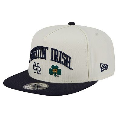 Men's New Era White Notre Dame Fighting Irish Collegiate 9FIFTY A-Frame Snapback Hat