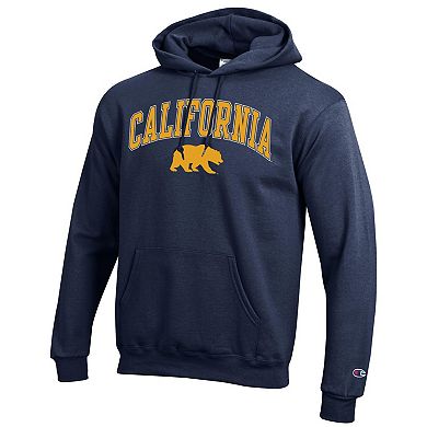 Men's Champion® Navy Cal Bears Arched Logo Fleece Pullover Hoodie