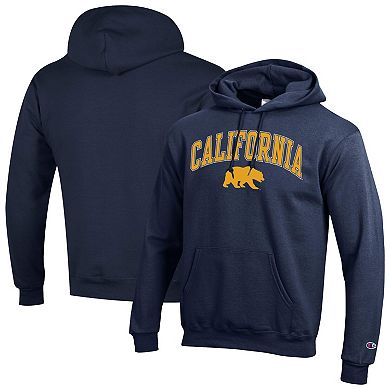 Men's Champion® Navy Cal Bears Arched Logo Fleece Pullover Hoodie