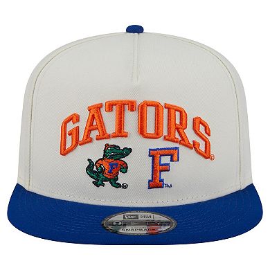 Men's New Era White Florida Gators Collegiate 9FIFTY A-Frame Snapback Hat