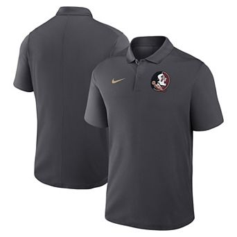 Men's Nike Anthracite Florida State Seminoles Primetime Victory Primary Logo Performance Polo