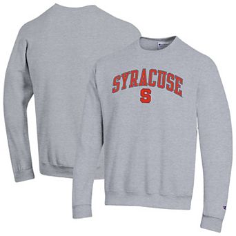 Men's Champion® Heather Gray Syracuse Orange Arch Over Logo Pullover Sweatshirt