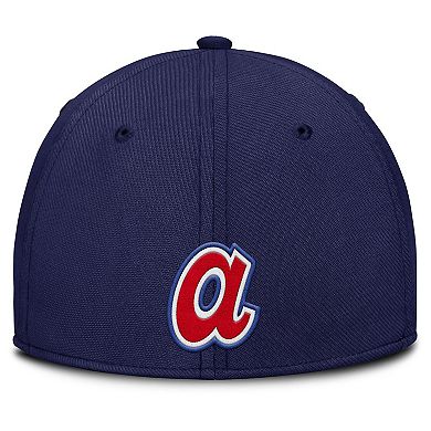 Men's Nike Gray/Navy Atlanta Braves Rise Swoosh Performance Flex Hat