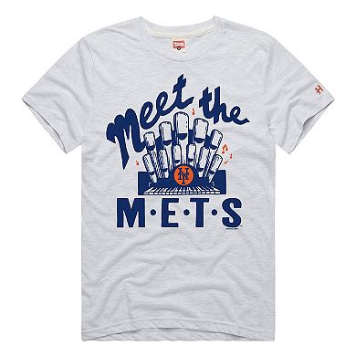 Men's Homage White New York Mets Hyper Local Tri-Blend T-Shirt