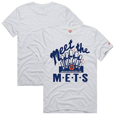 Men's Homage White New York Mets Hyper Local Tri-Blend T-Shirt