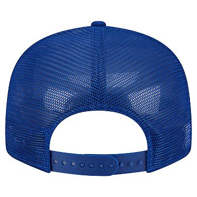 Men's New Era Royal Florida Gators Split Panel 9FIFTY Snapback Trucker Hat