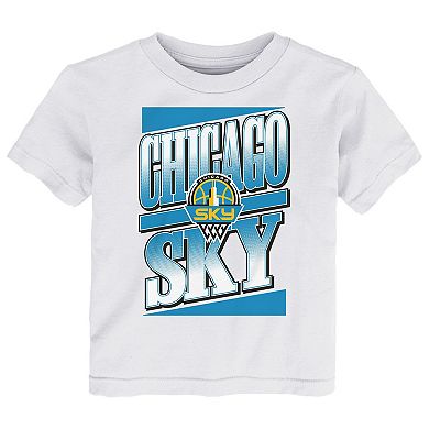 Toddler White Chicago Sky Team Stack T-Shirt