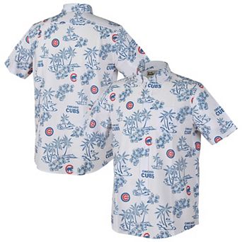 Men's�Reyn Spooner White Chicago Cubs Kekai Performance Button-Up Top