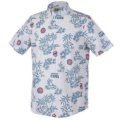 Men's Reyn Spooner White Chicago Cubs Kekai Performance Button-Up Top