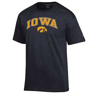 Men's Champion® Black Iowa Hawkeyes Arched Logo T-Shirt