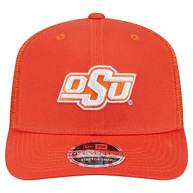 Men's New Era Orange Oklahoma State Cowboys Primary 9SEVENTY Trucker Stretch-Snap Hat