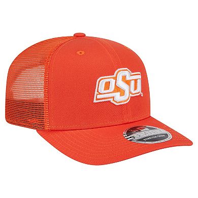 Men's New Era Orange Oklahoma State Cowboys Primary 9SEVENTY Trucker Stretch-Snap Hat