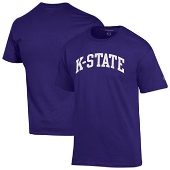 Men's Champion Purple Kansas State Wildcats Basic Arch T-Shirt