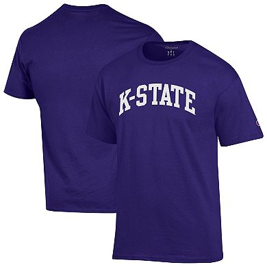 Men's Champion Purple Kansas State Wildcats Basic Arch T-Shirt