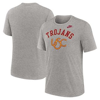 Men's Nike Heather Gray USC Trojans Legacy Arch Tri-Blend T-Shirt