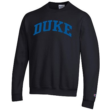 Men's Champion Black Duke Blue Devils Basic Arch Fleece Pullover Sweatshirt