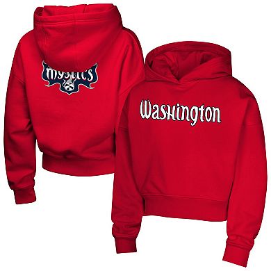 Girls Youth Red Washington Mystics Top Closer Fashion Pullover Hoodie