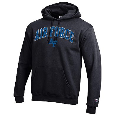 Men's Champion® Black Air Force Falcons Arch Over Logo Pullover Hoodie