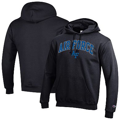 Men's Champion® Black Air Force Falcons Arch Over Logo Pullover Hoodie