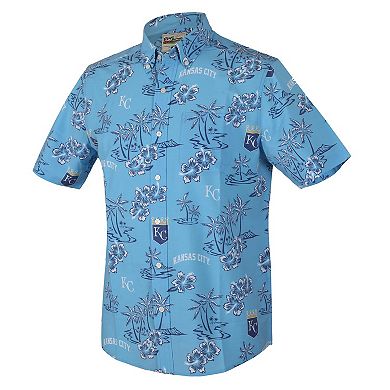 Men's Reyn Spooner Light Blue Kansas City Royals Kekai Performance Button-Up Top