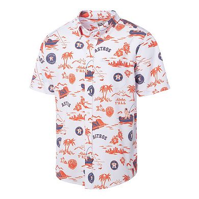 Men's Reyn Spooner White Houston Astros Kekai Performance Button-Up Top