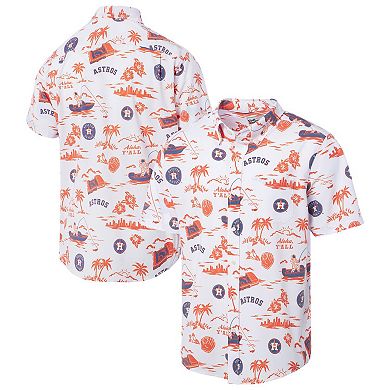 Men's Reyn Spooner White Houston Astros Kekai Performance Button-Up Top