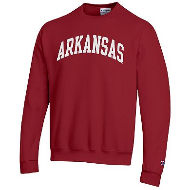 Men's Champion Cardinal Arkansas Razorbacks Basic Arch Fleece Pullover Sweatshirt