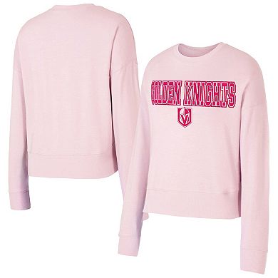 Women's Concepts Sport Pink Vegas Golden Knights Tonal Pullover Sweatshirt