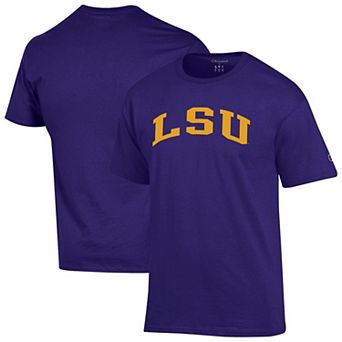 Men's Champion Purple LSU Tigers Basic Arch T-Shirt