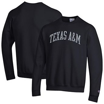 Men's Champion Black Texas A&M Aggies Basic Arch Fleece Pullover Sweatshirt
