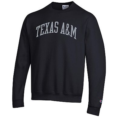Men's Champion Black Texas A&M Aggies Basic Arch Fleece Pullover Sweatshirt