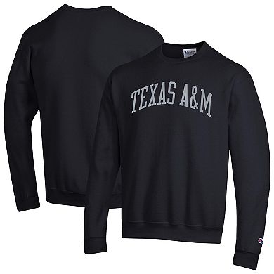 Men's Champion Black Texas A&M Aggies Basic Arch Fleece Pullover Sweatshirt