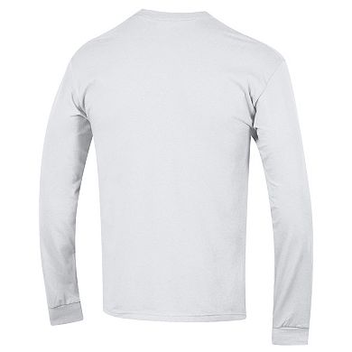 Men's Champion® White UConn Huskies Arch Over Logo Long Sleeve T-Shirt