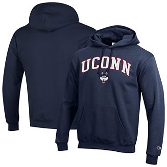 Men's�Champion Navy UConn Huskies Arched Logo Fleece Pullover Hoodie
