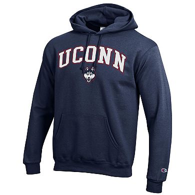 Men's�Champion Navy UConn Huskies Arched Logo Fleece Pullover Hoodie