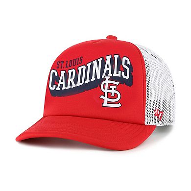 Men's '47 Red St. Louis Cardinals Meander Foam Trucker Snapback Hat