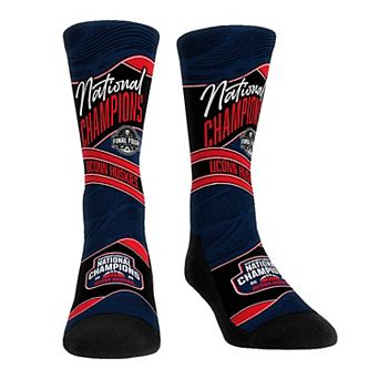Unisex Rock Em Socks Navy UConn Huskies 2025 NCAA Women's Basketball National Champions Wave Crew Socks