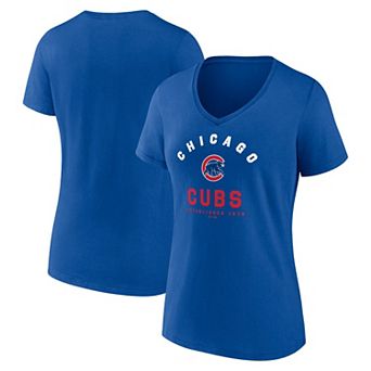 Women's Royal Chicago Cubs Unrivaled V-Neck T-Shirt