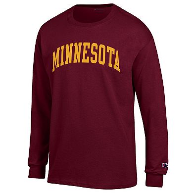 Men's Champion Maroon Minnesota Golden Gophers Basic Arch Long Sleeve T-Shirt