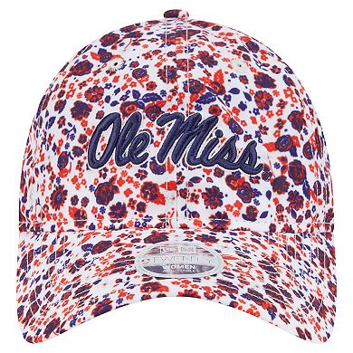 Women's New Era White Ole Miss Rebels Blooming 9TWENTY Adjustable Hat