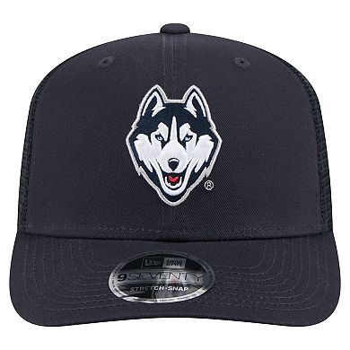 Men's New Era Navy UConn Huskies Primary 9SEVENTY Trucker Stretch-Snap Hat