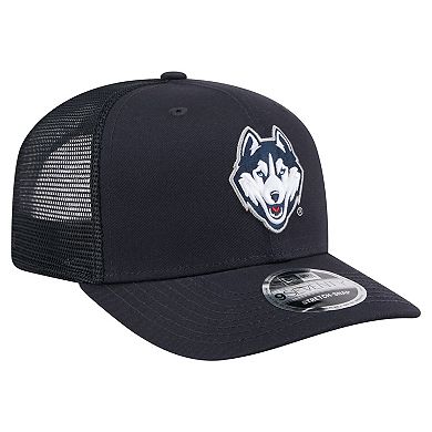 Men's New Era Navy UConn Huskies Primary 9SEVENTY Trucker Stretch-Snap Hat
