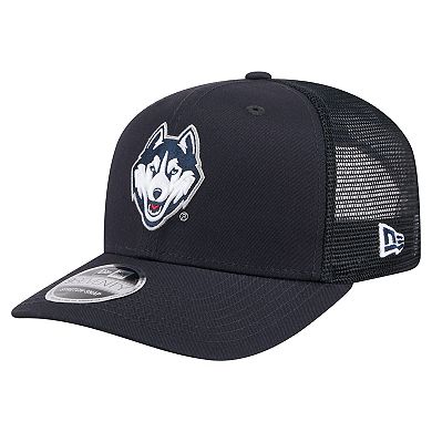 Men's New Era Navy UConn Huskies Primary 9SEVENTY Trucker Stretch-Snap Hat