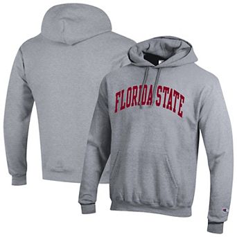 Men's Champion Heather Gray Florida State Seminoles Basic Arch Fleece Pullover Hoodie