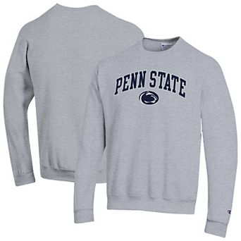 Men's Champion® Heather Gray Penn State Nittany Lions Arch Over Logo Pullover Sweatshirt